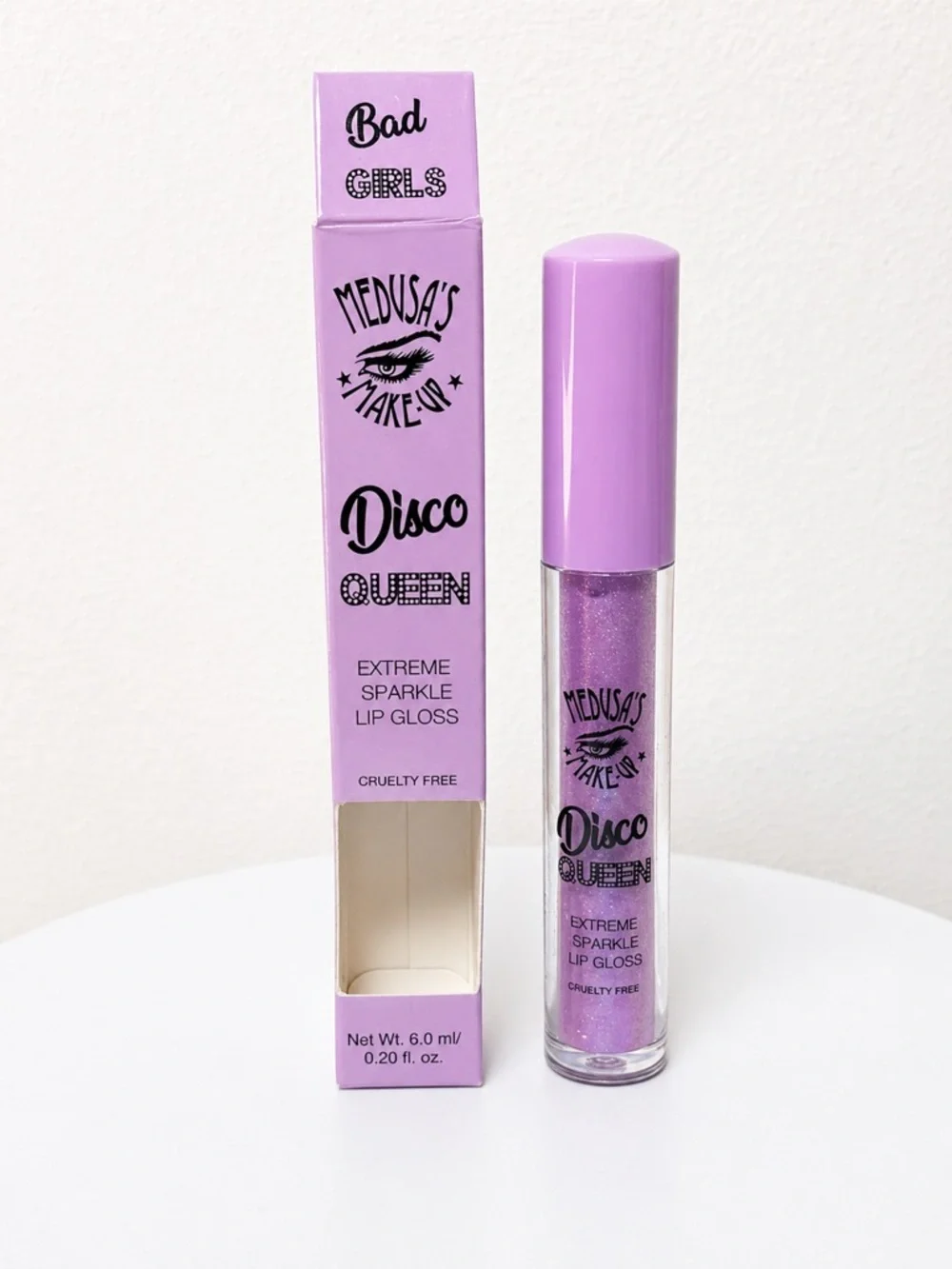 Disco Queen Extreme Sparkle Lip Gloss — Lavender Shine